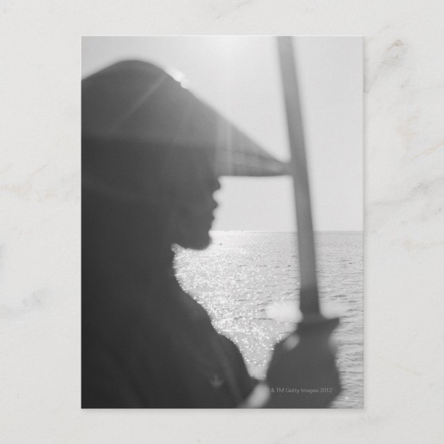 Samurai warrior holding a sword postcard (Front)