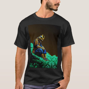 Samurai Warrior in Golden Armour Epic Japanese Art T-Shirt