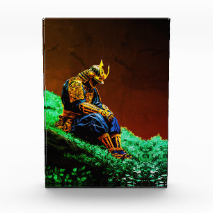 Samurai Warrior in Golden Armour – Epic Japanese Photo Block