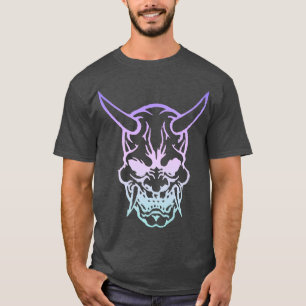 Samurai Warrior Mask, Hannya Oni Mask Japan Anime T-Shirt