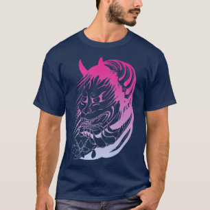Samurai Warrior Mask, Hannya Oni Mask Japan Anime  T-Shirt