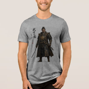 Samurai Warrior Ninja Men's Tri-Blend Japanese ... Shirt