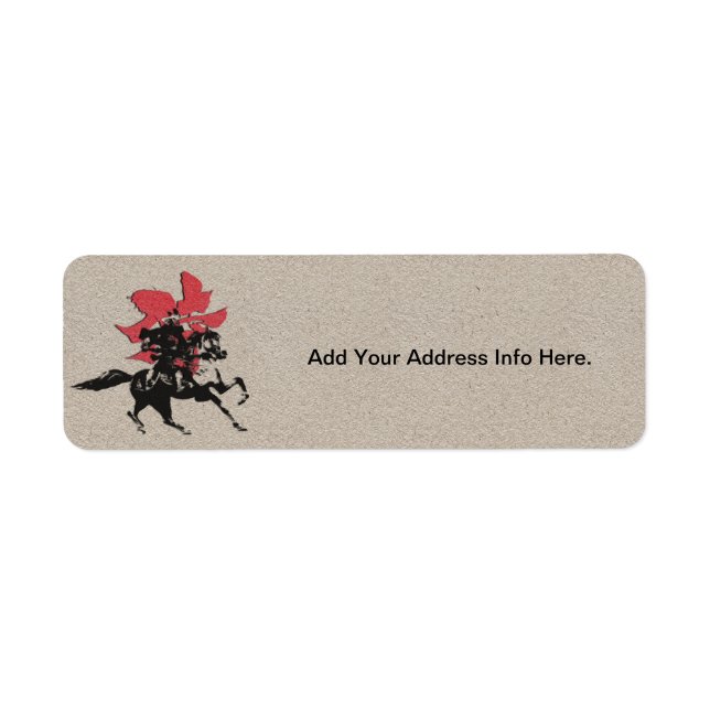 Samurai Warrior Return Address Label (Front)
