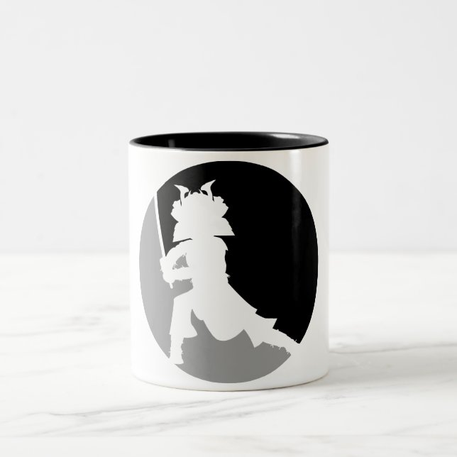 Samurai Warrior Silhouette Mug (Center)