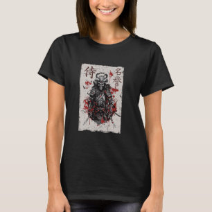 Samurai Warrior Skeleton Graphic, Cool Japanese Ar T-Shirt
