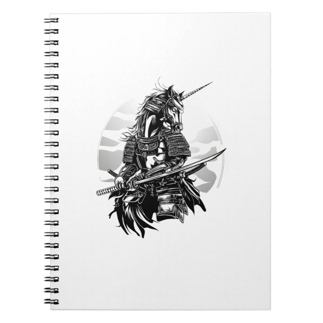 Samurai Warrior Unicorn (1) Notebook (Front)