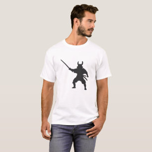 Samurai Warrior with sword - Choose back color T-Shirt