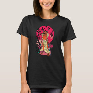 Samurai Warriors Japanese Fashion Japan Afro Afric T-Shirt
