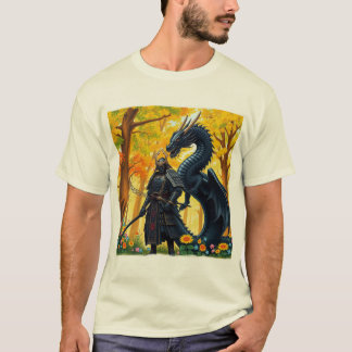 Samurai with Dragon | T-Shirt