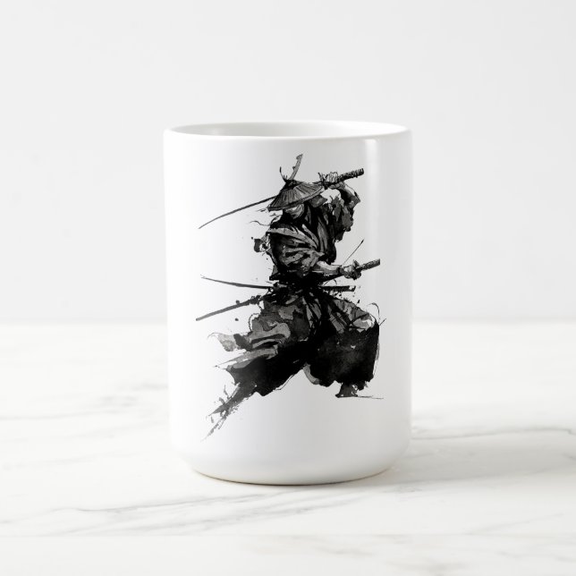 Samurai with Sword Coffee Mug (Center)