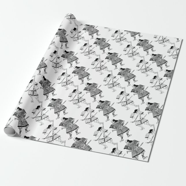 Samurai Wrapping Paper (Unrolled)
