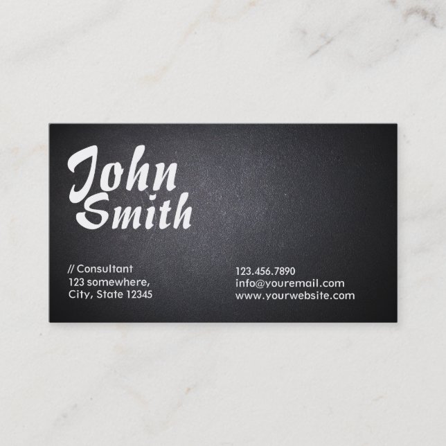 Samurai Zen Black Consultant Business Card (Front)