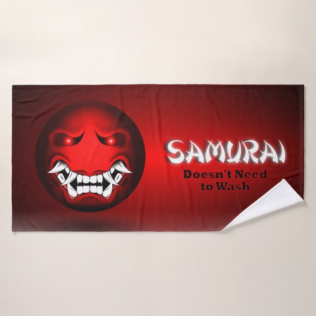 Samuraimoji bath towel (Bath Towel)