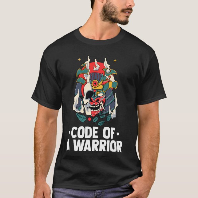 Samurais  Code Of A Warrior  Otaku  Shogun  Dragon T-Shirt (Front)