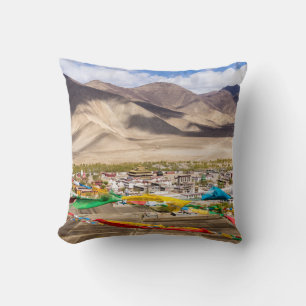 Samye monastery aerial view - Tibet, Asia Cushion