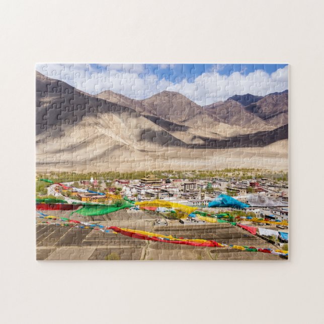 Samye monastery aerial view - Tibet, Asia Jigsaw Puzzle (Horizontal)