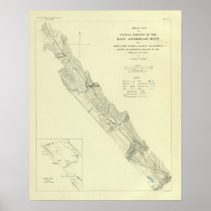 San Andreas Rift near Fort Ross Poster