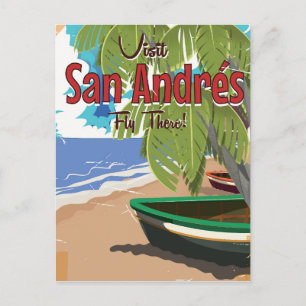 San Andrés vintage travel poster Postcard