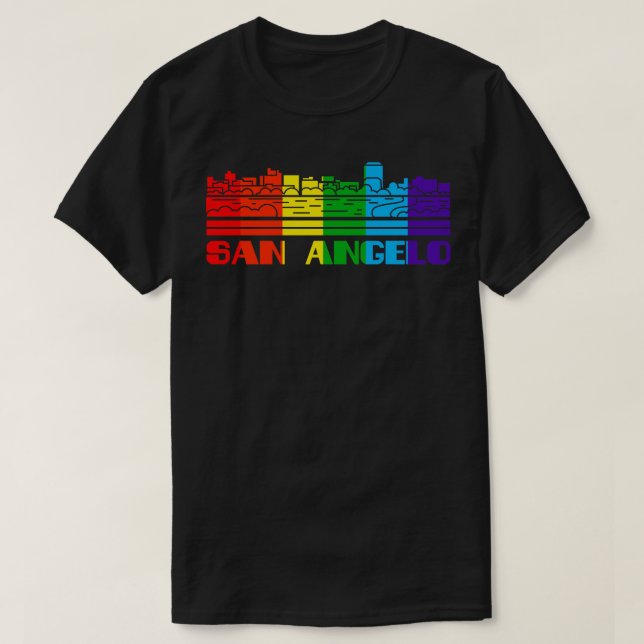 San Angelo Pride  San Angelo LGBT Gift LGBTQ Suppo T-Shirt (Design Front)