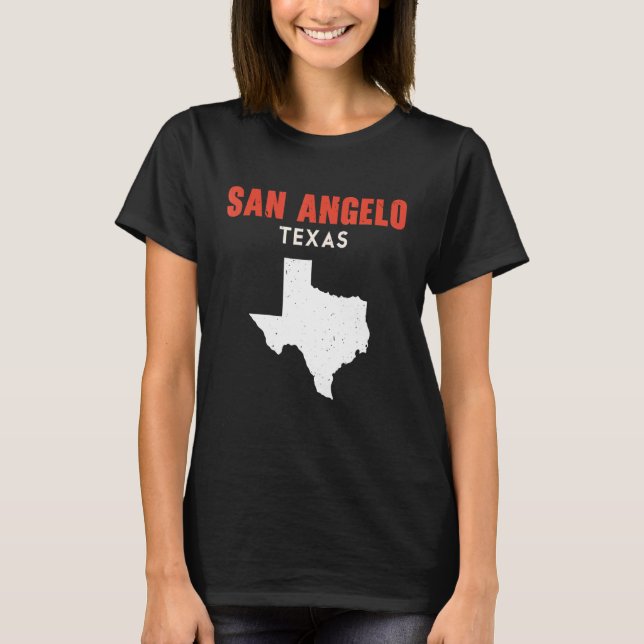 San Angelo Texas USA State America Travel Texan T-Shirt (Front)