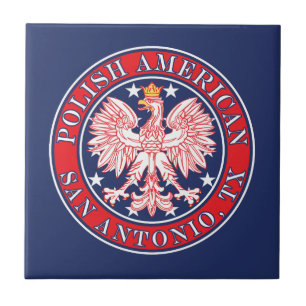San Antonia Texas Polish American Eagle Ceramic Tile