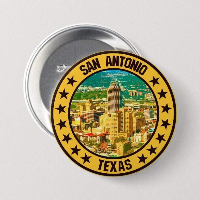 San Antonio                                        7.5 Cm Round Badge (Front & Back)