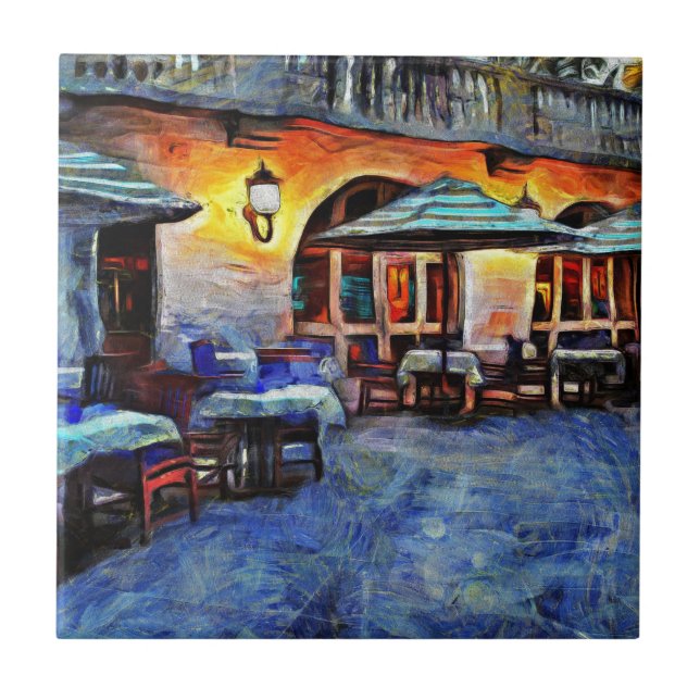 San Antonio Cafe Ceramic Tile (Front)