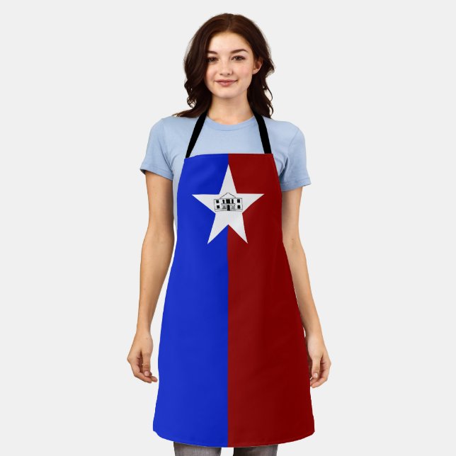 San Antonio City flag Apron (Worn)