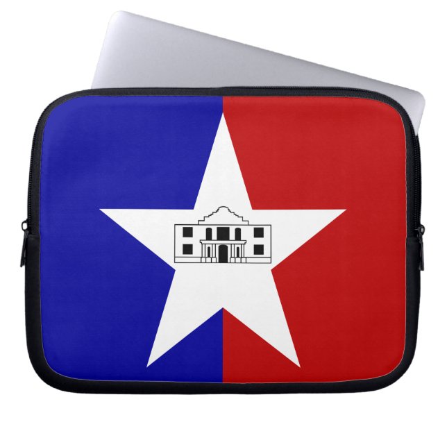 San Antonio City Flag Laptop Sleeve (Front)