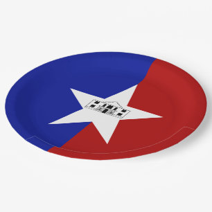 San Antonio city flag Paper Plate
