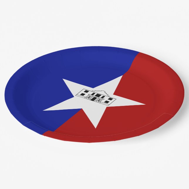 San Antonio city flag Paper Plate (Angled)
