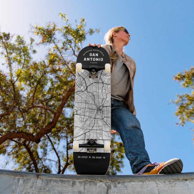 San Antonio City Map Skateboard (Outdoor 1)