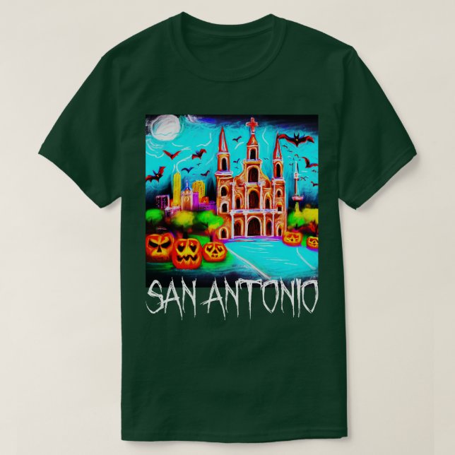 San Antonio Halloween style T-Shirt (Design Front)