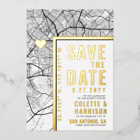 San Antonio Love Locator | Wedding Save the Date