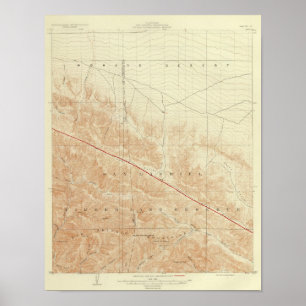 San Antonio quadrangle showing San Andreas Rift Poster