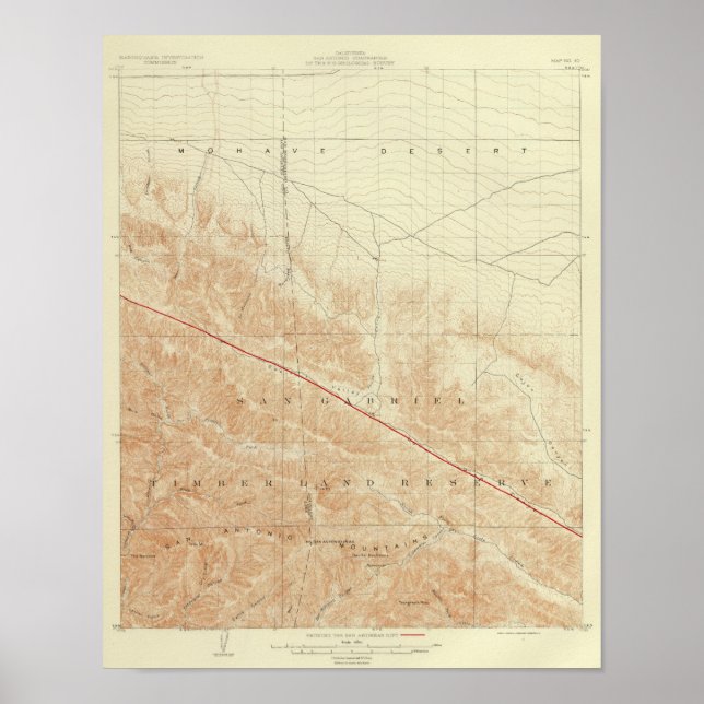 San Antonio quadrangle showing San Andreas Rift Poster (Front)