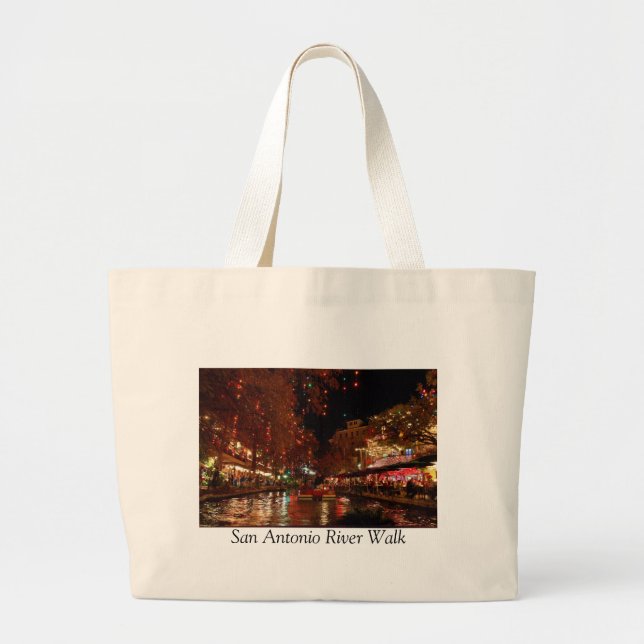 San Antonio River Walk Large Tote Bag (Front)