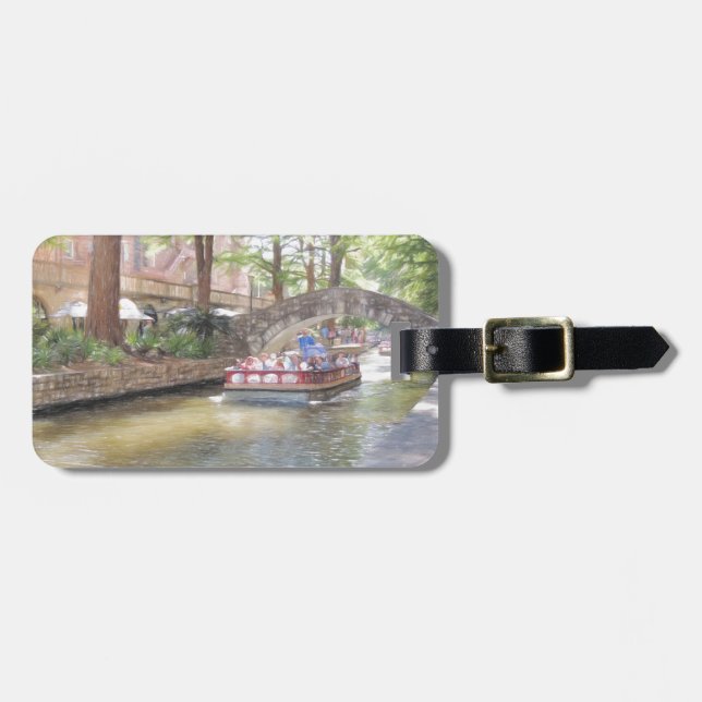San Antonio River Walk Luggage Tag (Front Horizontal)