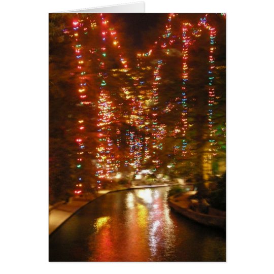 San Antonio Riverwalk In December Card