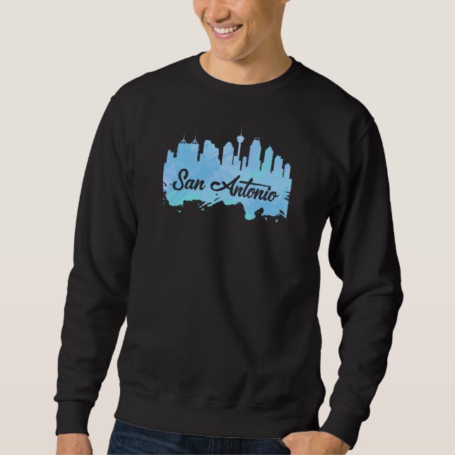 San Antonio Skyline Design for proud San Antonian Sweatshirt (Front)