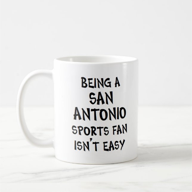 san antonio sports fan, being coffee mug (Left)