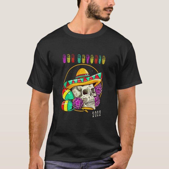 San Antonio Texas 2022 Souvenir  Fiesta Mexican Ar T-Shirt (Front)