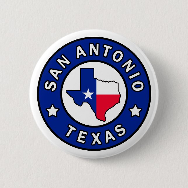 San Antonio Texas 6 Cm Round Badge (Front)