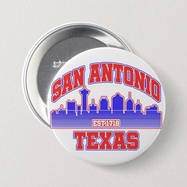 San Antonio,Texas 7.5 Cm Round Badge (Front & Back)