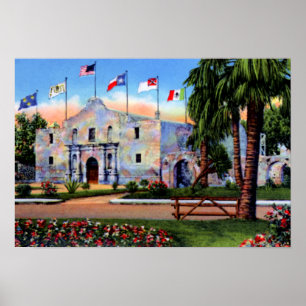 San Antonio Texas Alamo Poster