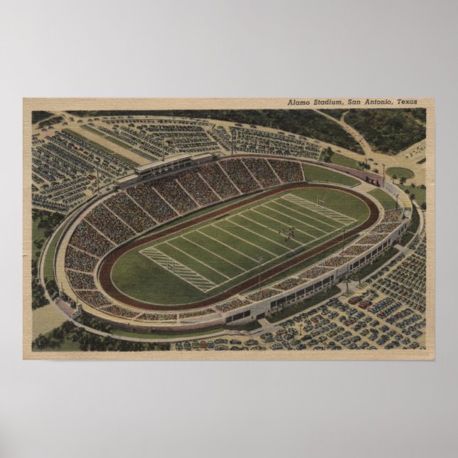 San Antonio, Texas - Alamo Stadium View Poster (Front)