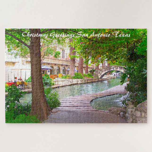 San Antonio Texas. Christmas Greetings Jigsaw Puzzle (Horizontal)