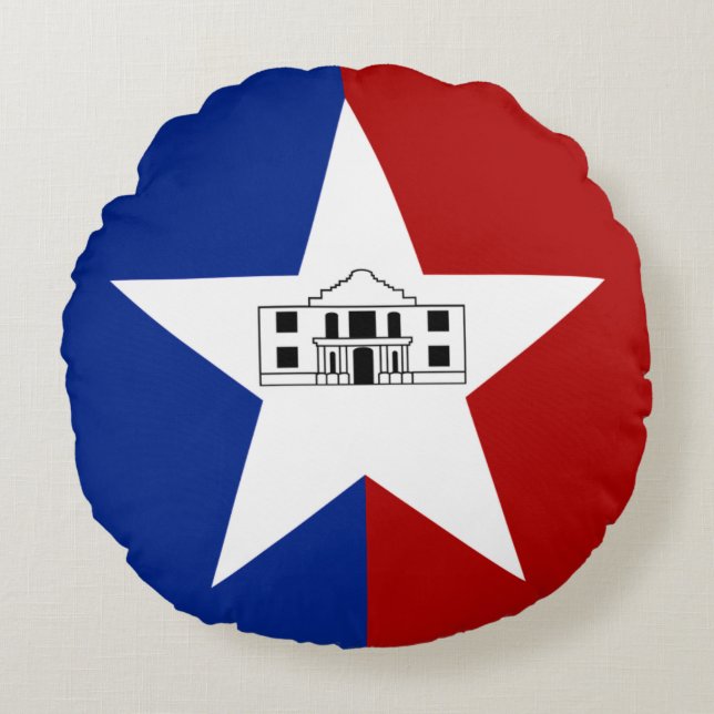 San Antonio (Texas) City flag Round Cushion (Front)