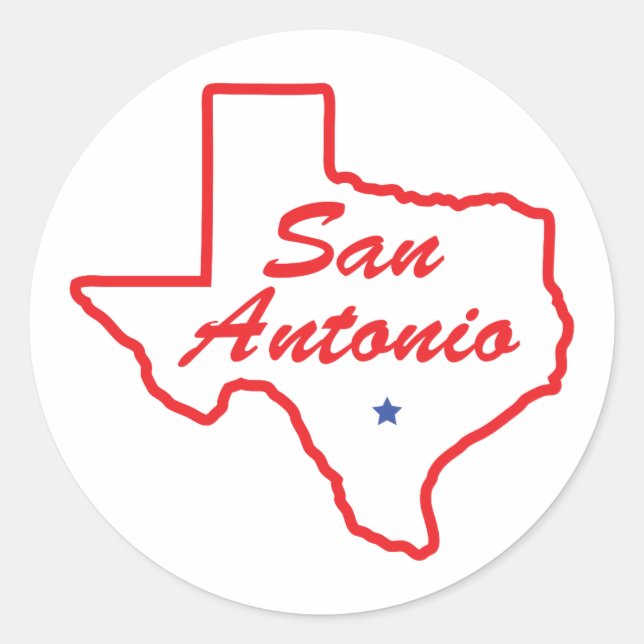 San Antonio - Texas Classic Round Sticker (Front)