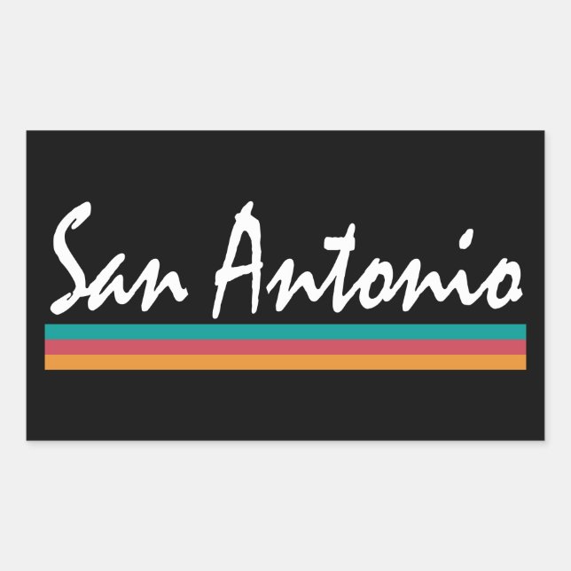 San Antonio Texas Fiesta Colours Rectangular Sticker (Front)